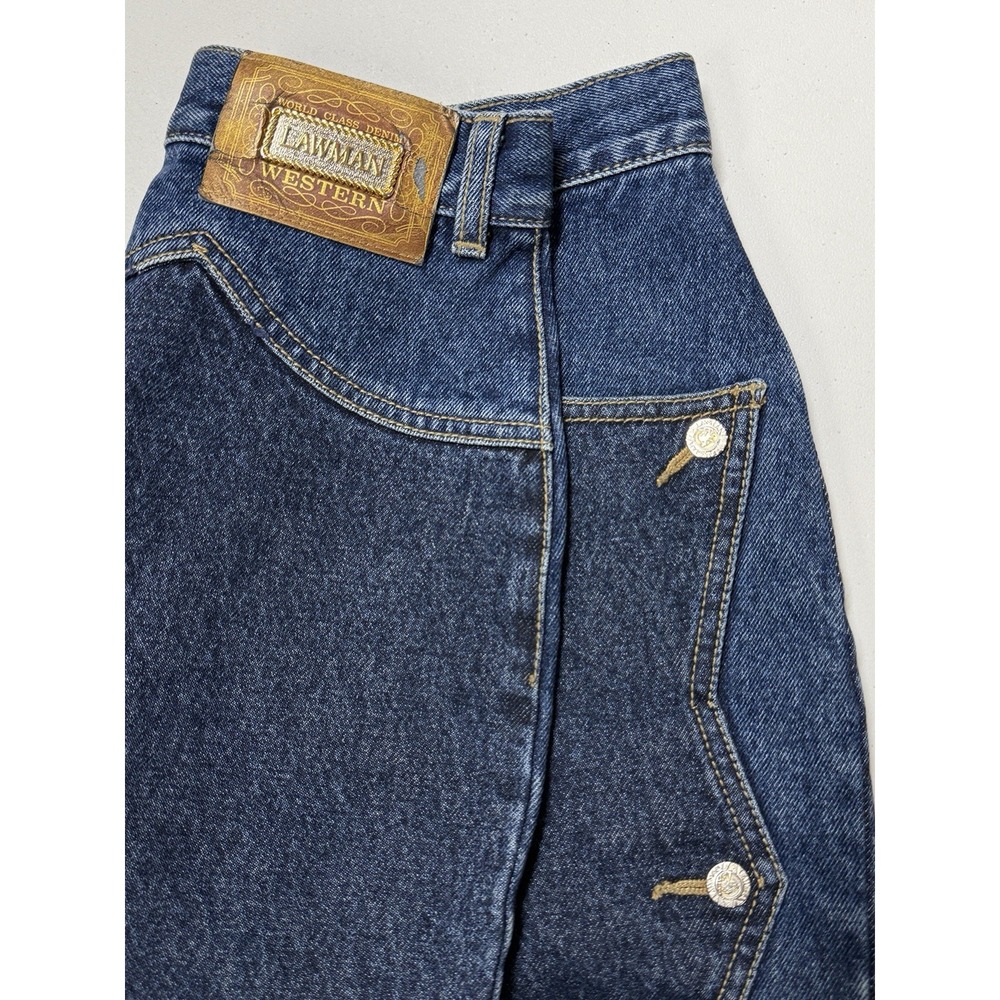 Lawman Western Bareback Jeans Women's Fit 26x33 Studded Relaxed Fit High Waist